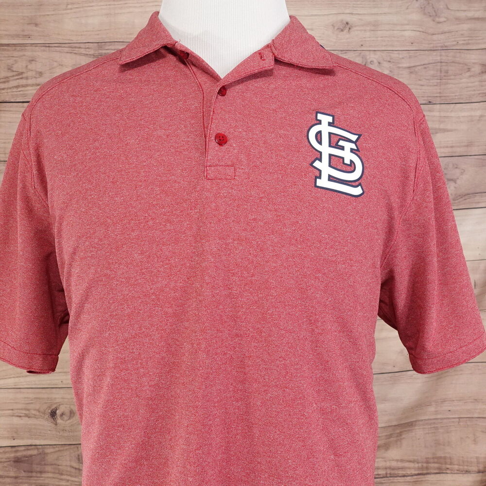 ST LOUIS CARDINALS NIKE DRI-FIT GOLF POLO SHIRT MENS SIZE L‎ LARGE